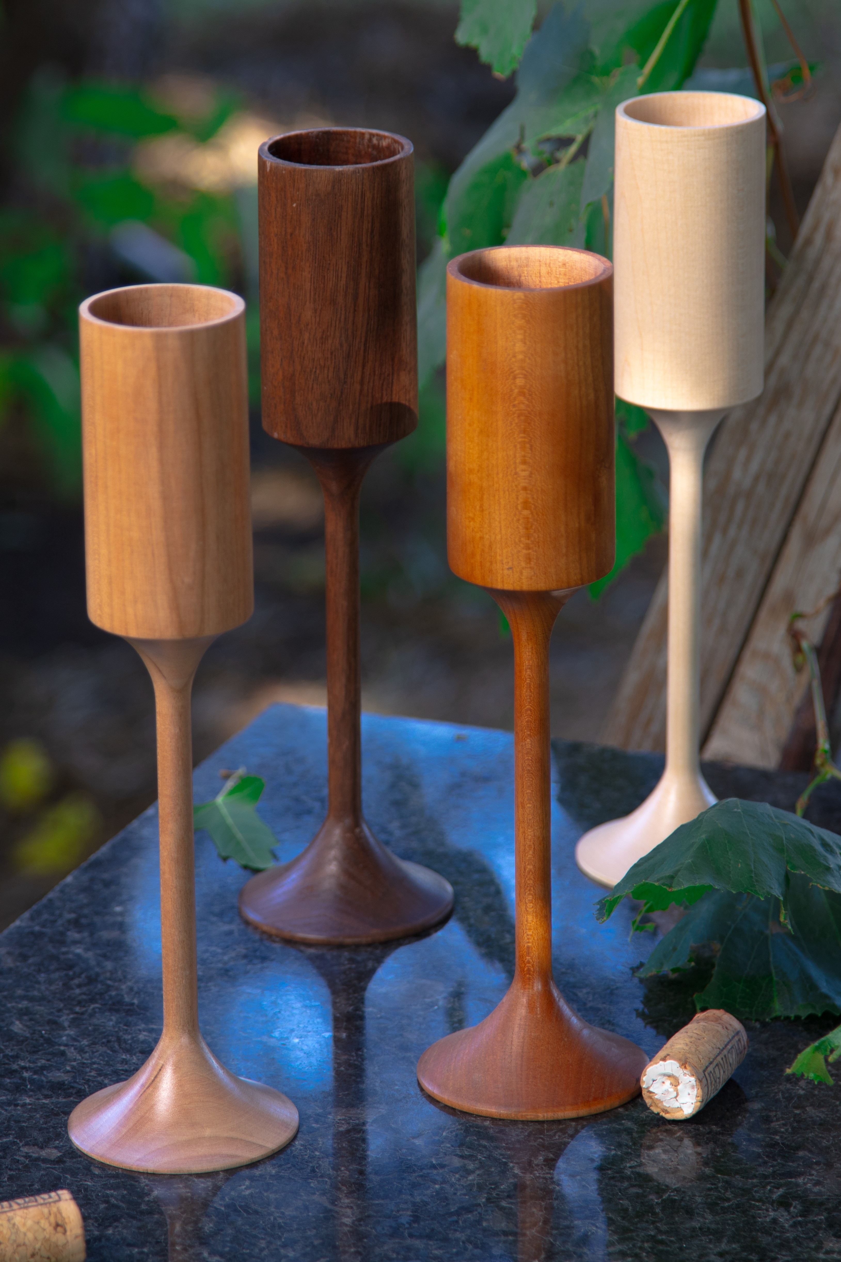 Modern-wood-wine-cups-tall