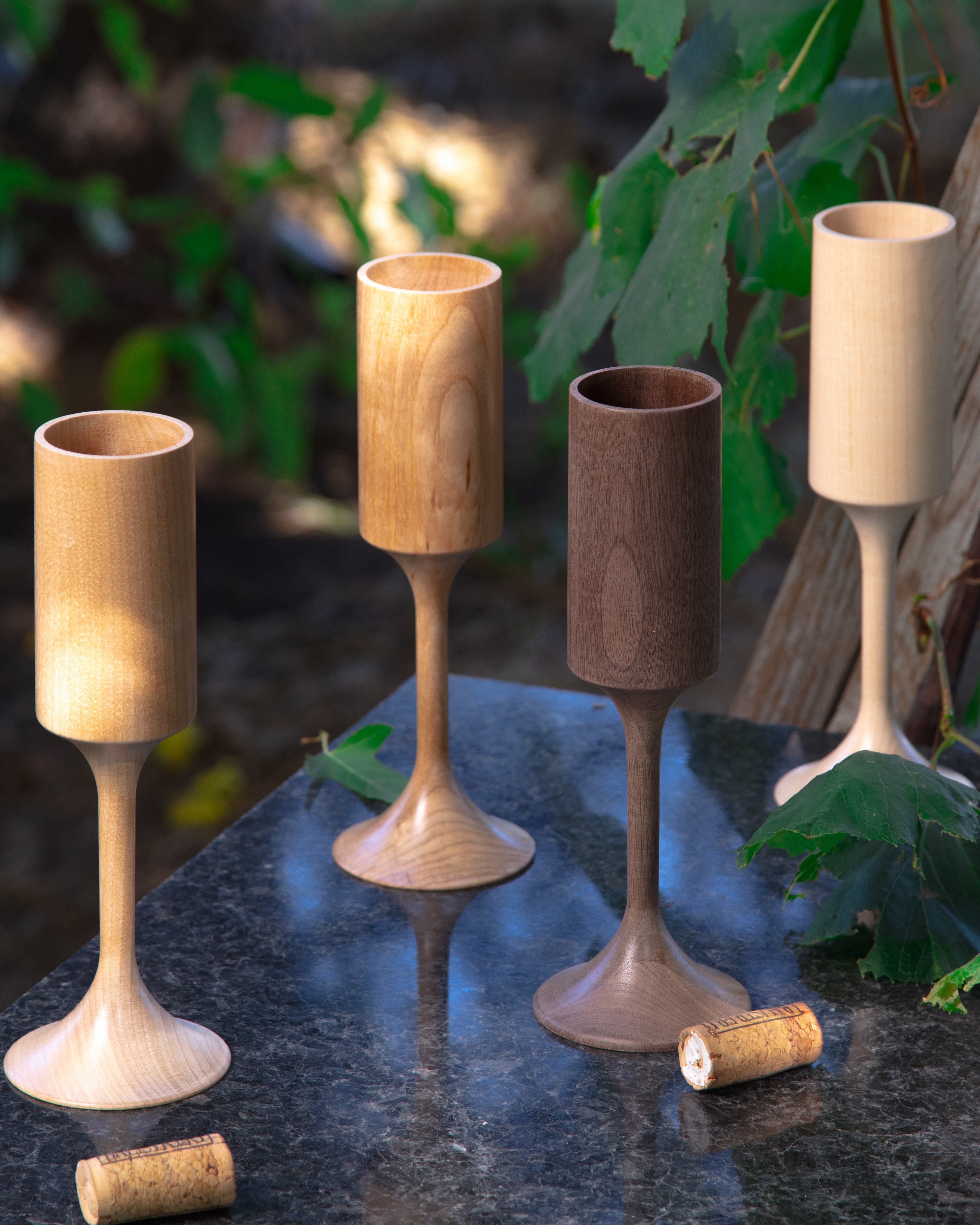 Modern-wood-wine-cups-short